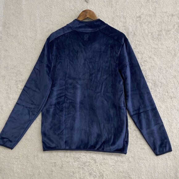 NEW Spyder Navy Men's M Blue 1/4 Zip Pullover Polyester & Spandex Sweatshirt - Picture 2 of 10